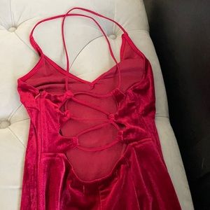 White fox Velvet Bodycon Dress